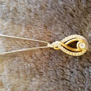 Infinity Sterling, Gold, and Diamond Necklace.